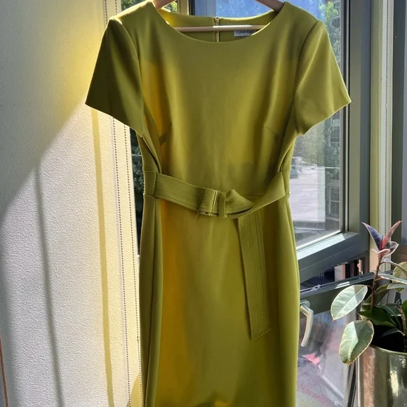 Calvin Klein | Dresses | Calvin Klein Green Sheath Midi Dress | Poshmark